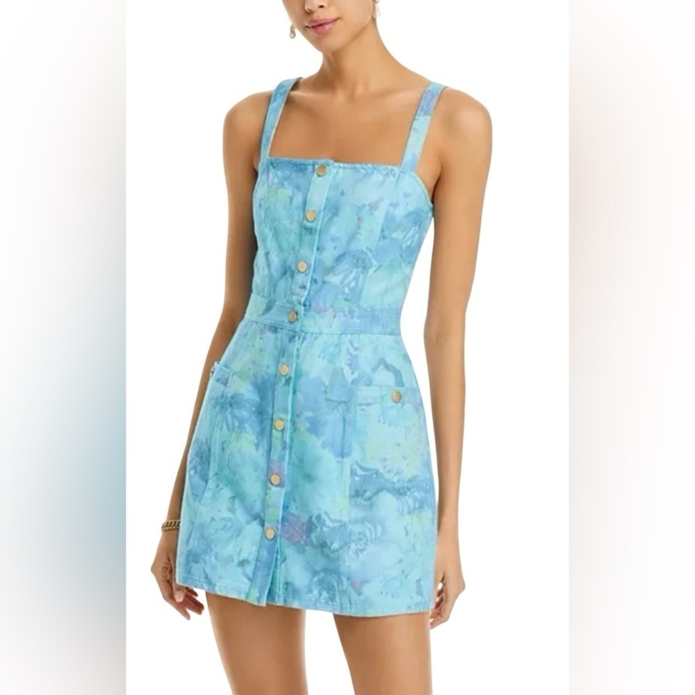 Ramy Brook Kelly Mini Dress Size 6 NWT Washed Laguna Vintage Denim